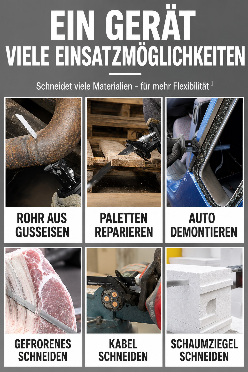Säbelsäge für Holzarbeiten