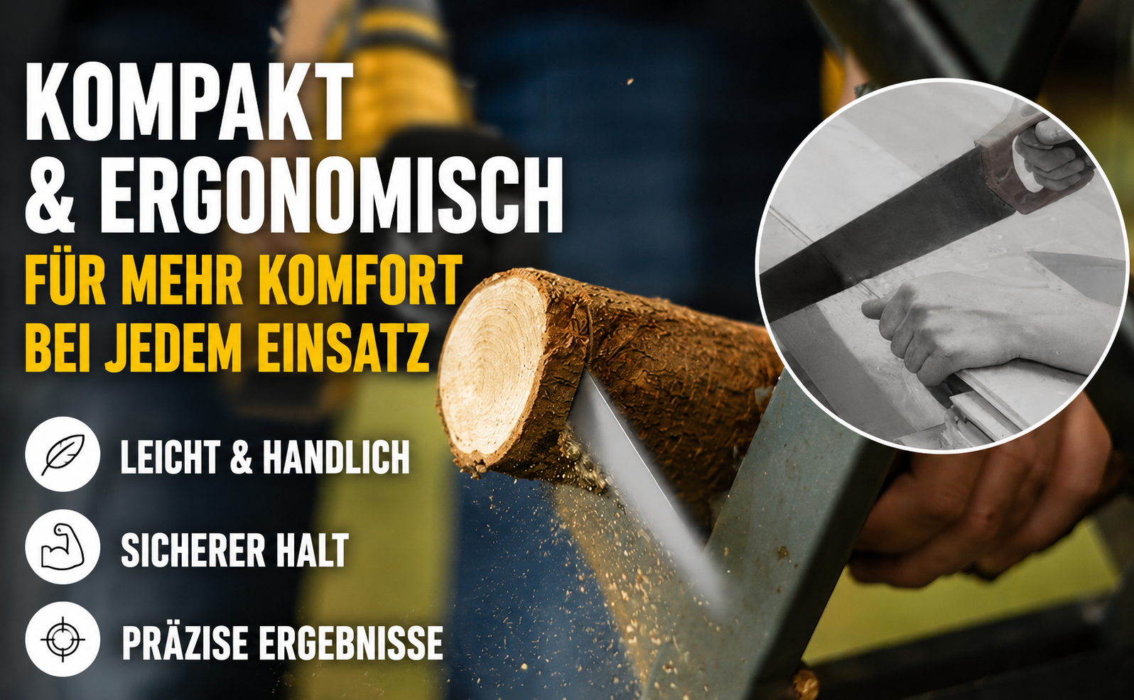 Säbelsäge schneidet Metall